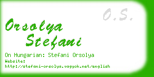 orsolya stefani business card